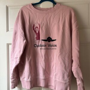 Outdoor Voices Pink Sweatshirt